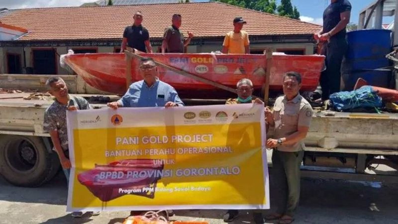 Pani Gold Project Bantu Perahu Untuk BPBD Provinsi Gorontalo