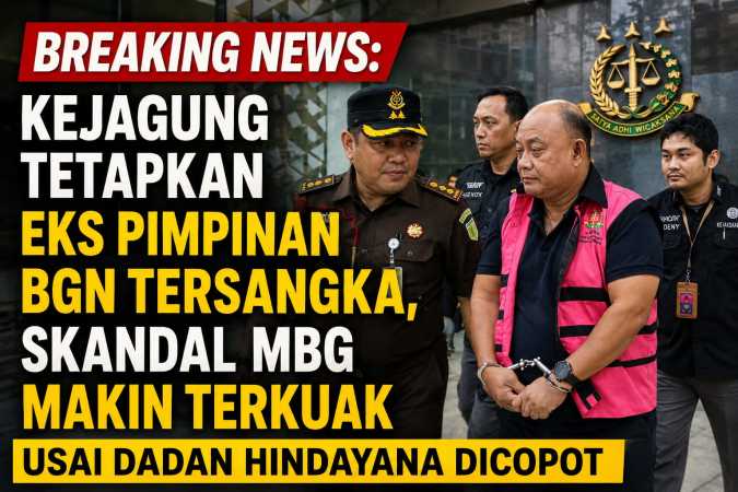 BREAKING NEWS: Kejagung Tetapkan Eks Pimpinan BGN Tersangka, Skandal MBG Makin Terkuak Usai Dadan Hindayana Dicopot